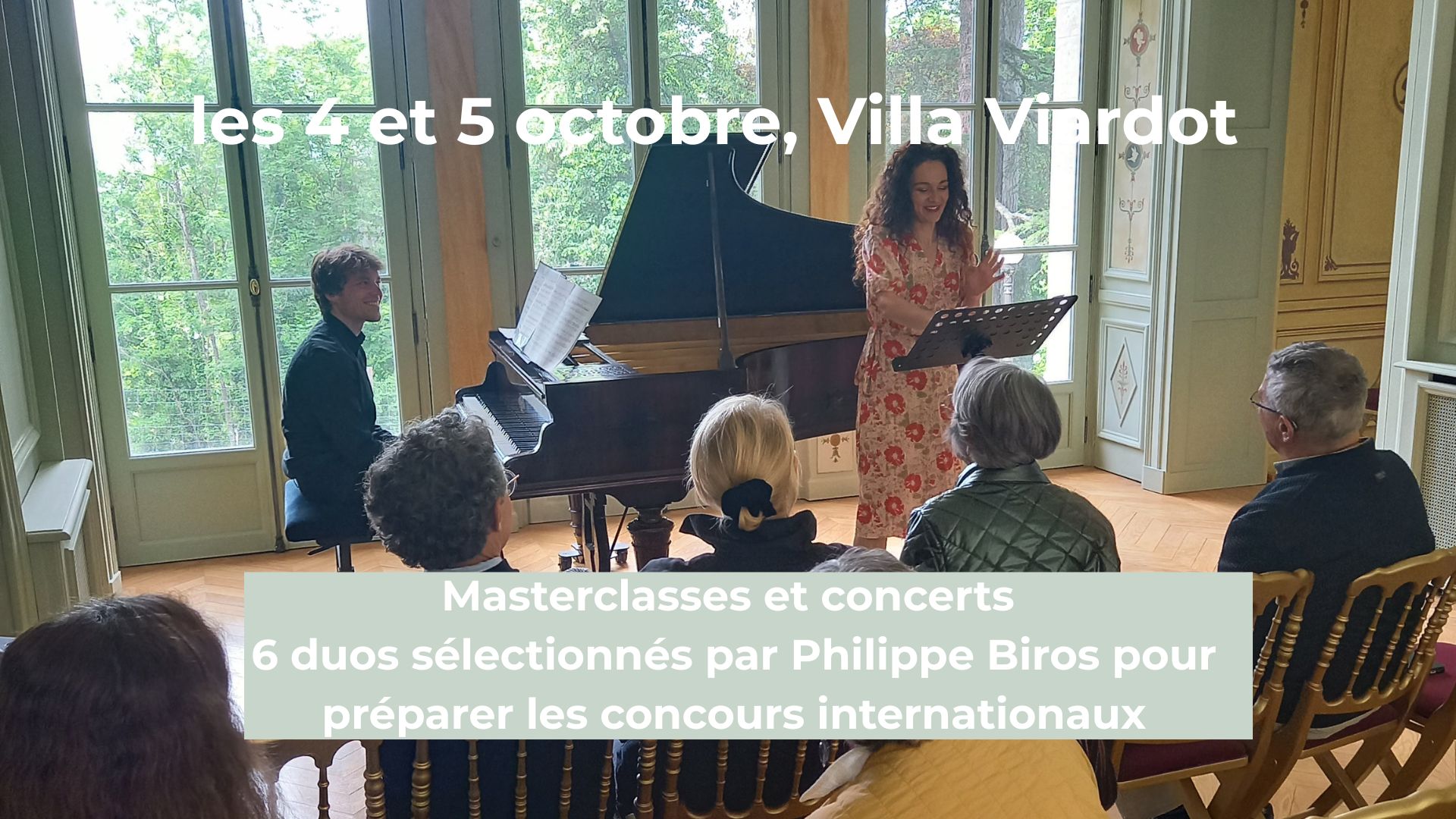 FB Les 4 et 5 octobre 2025, Masterclasses et concerts 6 duos sélectionnés par Philippe Biro Masterclasses Publiques Philippe Biros